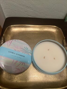 #2048* Citrus Sunshine Scented Candle 11oz (312 g)- Light Blue